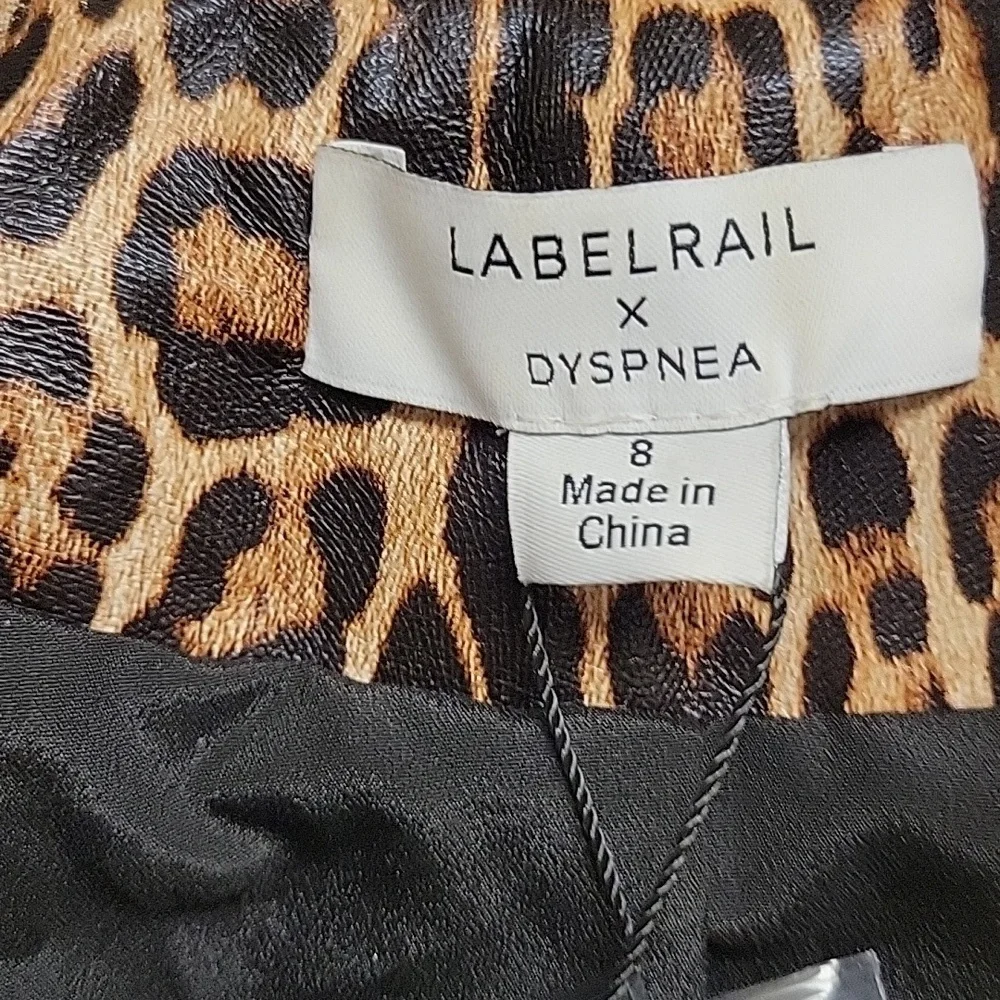 Labelrail X Dyspnea Leopard Print Jacket and Pants Set Womens Sz 8. NWT Indie - Picture 3 of 6